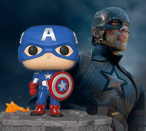 LEGO Super-héros : Captain America Mini figurine avec bouclier et Mjolnir
