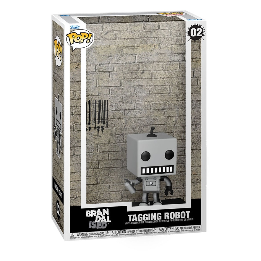 Funko Pop Banksy Tagging Robot #02 Brandalised Street Art