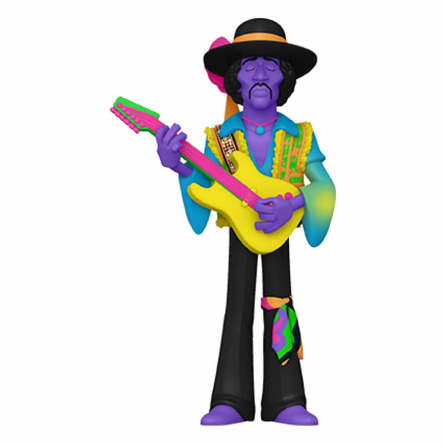 Jimi Hendrix Blacklight Funko Vinyl Gold Figure