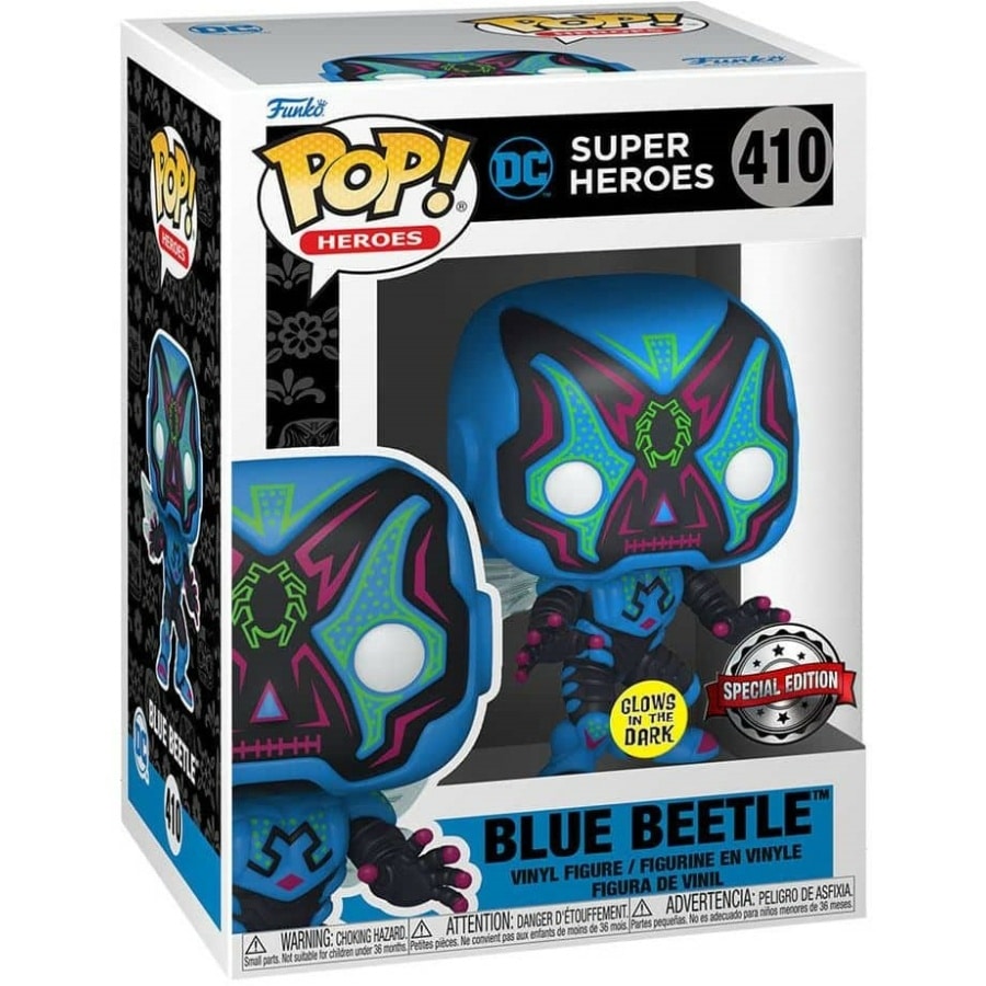 Funko Pop Blue Beetle #410 Glows in the dark Special edition