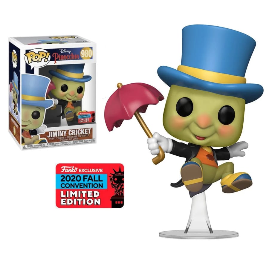Funko Pop Jiminy Cricket #980 Disney's Aladdin collectible