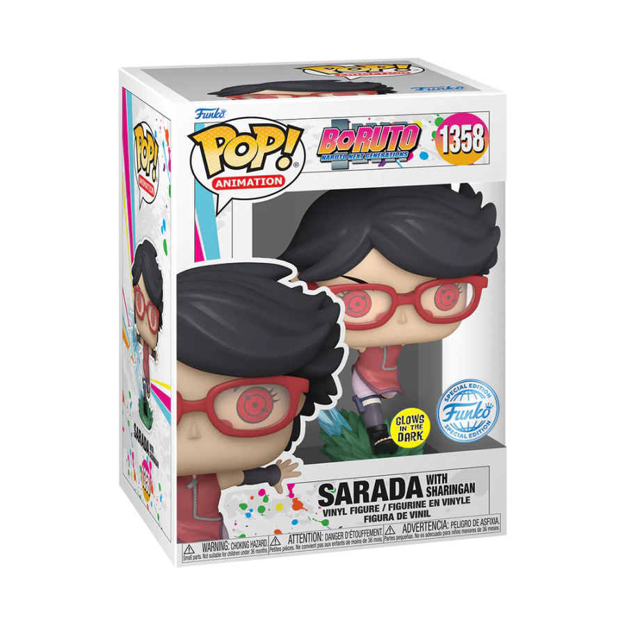 Funko Pop Sarada with Shandingan #1358 Glows in the Dark Exclusive Baruto Naruto next Generations