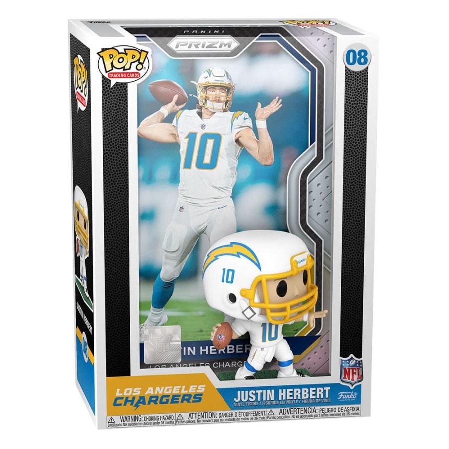 Funko Pop Trading Cards Justin Herbert #08 van de NFL Los Angeles Chargers