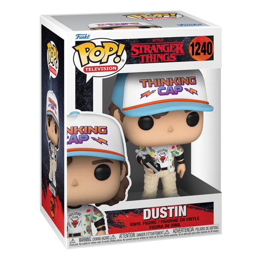 funko pop dustin 1240 dustin henderson with thinking cap stranger things